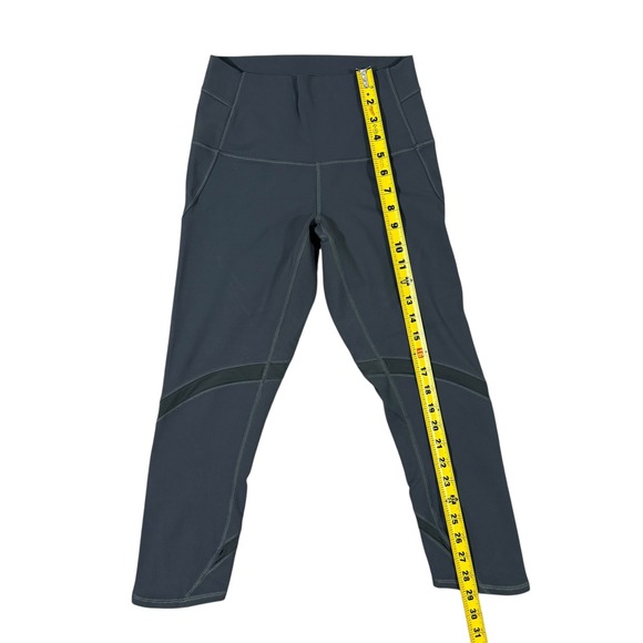 Lululemon Leggings Women's Size 6 Black Mesh Panel Running High‎ Rise Athletic - Picture 6 of 8